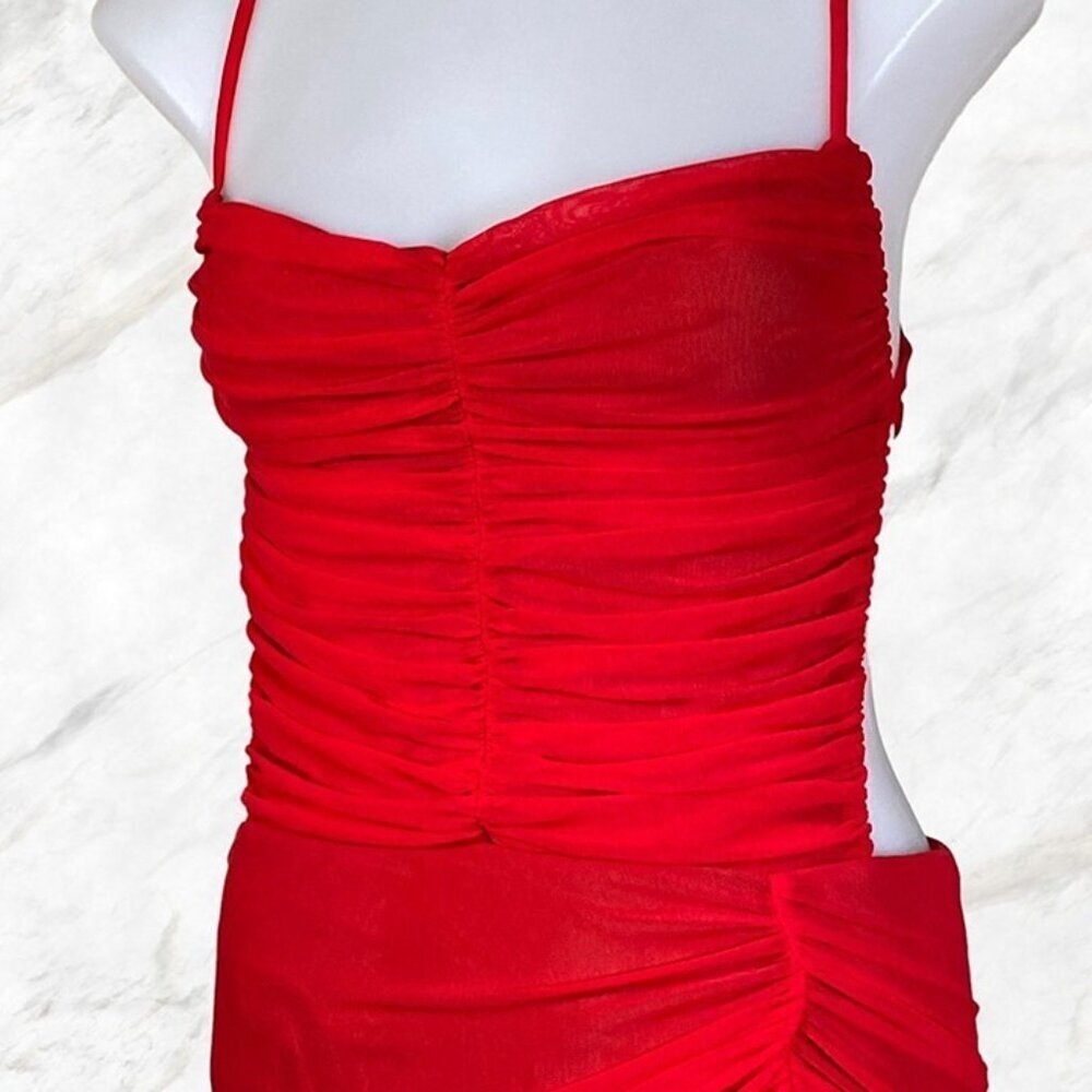 Michael Costello xRevolve Follie Gown in Red - Picture 6 of 12